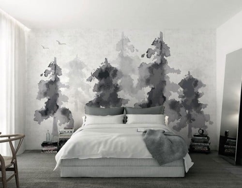 ورق جدران بتصميم الفن المائي - TT240303