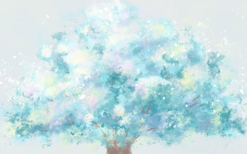 ورق جدران بتصميم الفن المائي - TT240319