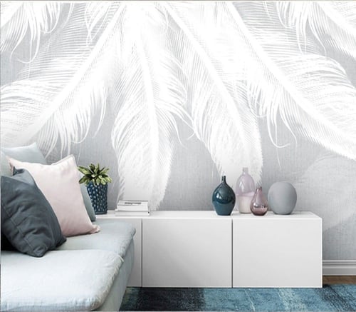 ورق جدران بتصميم الريش بمقاس خاص, العرض 3.22 متر ×...