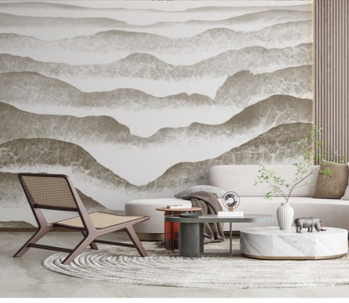 ورق جدران بتصميم الجبال الرملية GW301098