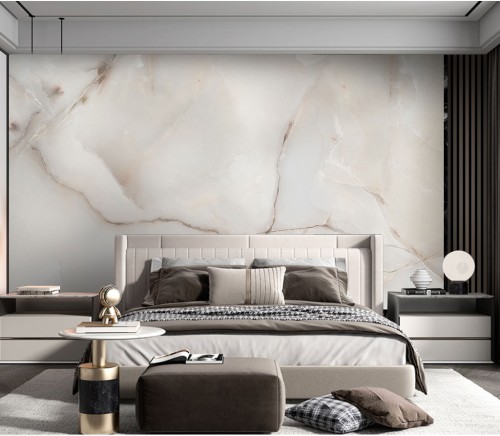 ورق جدران بتصميم الرخام والخشب GWM370036