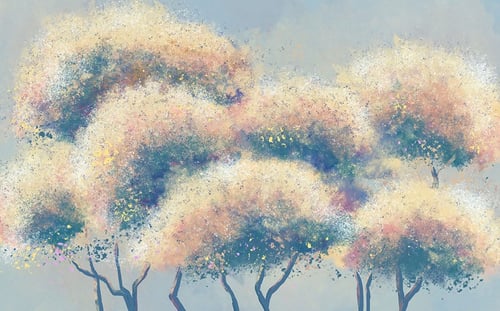 ورق جدران بتصميم الفن المائي - TT240316