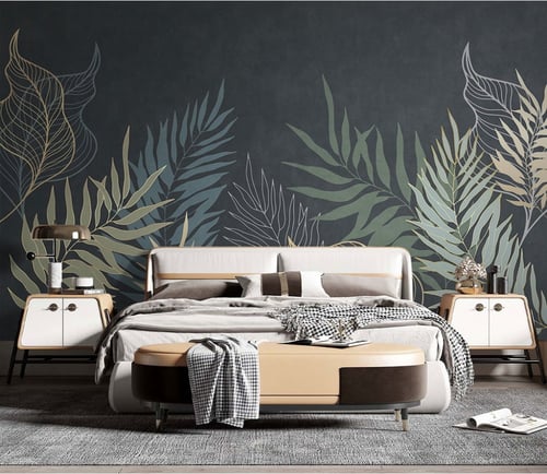 ورق جدران بتصميم الأوراق العتيقة TT2402-8491