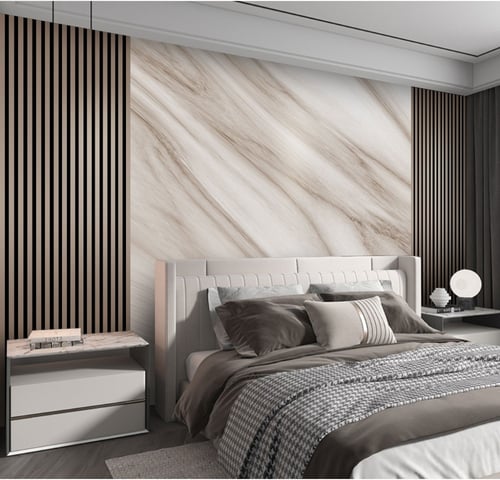 ورق جدران بتصميم الرخام والخشب GWM370010