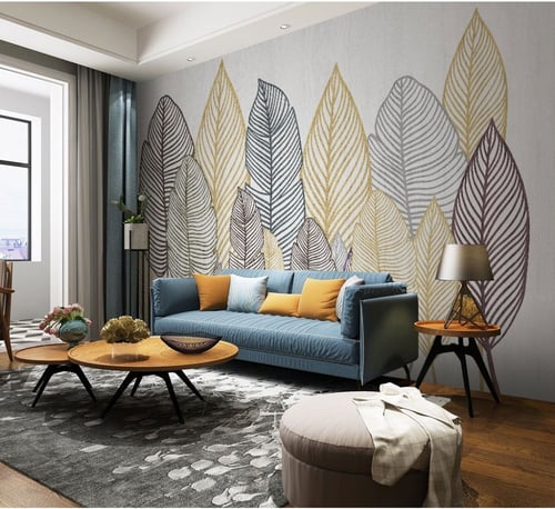 ورق جدران بتصميم الأوراق العتيقة TT2402-8802