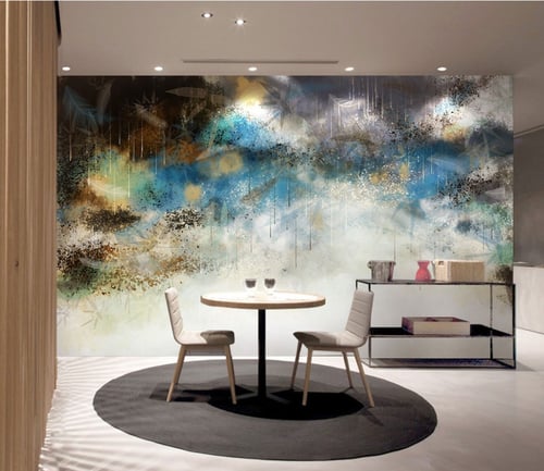 ورق جدران بتصميم الفن المائي - TT240315