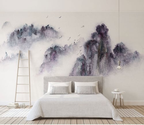 ورق جدران بتصميم الفن المائي - TT24032