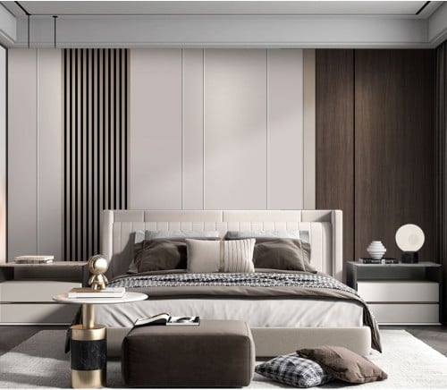 Wallpapers with marble and wood design GWM370021