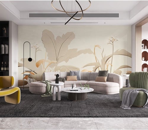 ورق جدران بتصميم الأوراق العتيقة TT2402-8709