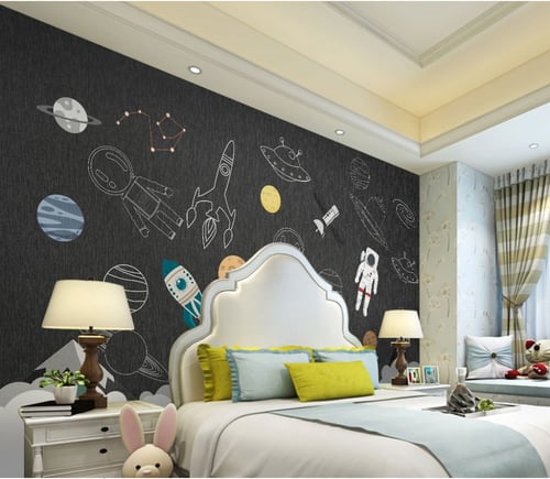 ورق جدران غرف الاطفال بتصميم الفضاء - TT2403-31611