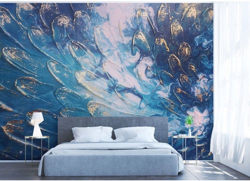 ورق جدران بتصميم الفن المائي - TT240309