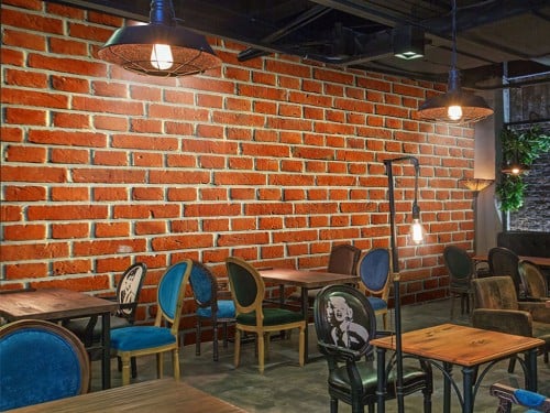 ورق جدران بتصميم الاحجار والطوب ST2402-1128