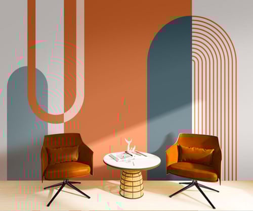 ورق جدران بتصميم هندسي 441222-1