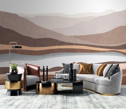 ورق جدران بتصميم الجبال بني TT2403-45758