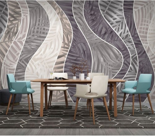 ورق جدران بتصميم الأوراق العتيقة TT2402-7776