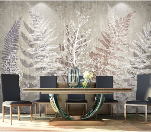 ورق جدران بتصميم الأوراق العتيقة TT2402-5759