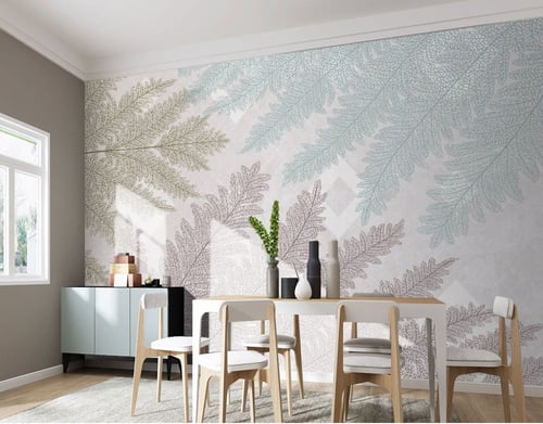 ورق جدران بتصميم الأوراق العتيقة TT2402-6182