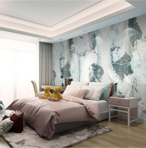 ورق جدران بتصميم الأوراق العتيقة TT2402-1315