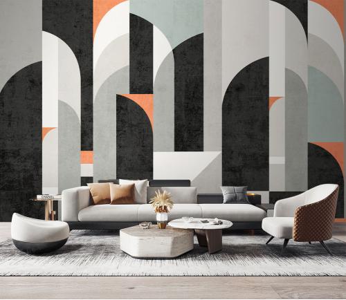 ورق جدران بتصميم أقواس هندسية TT2403-19221