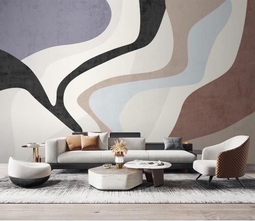 ورق جدران بتصميم الفن التجريدي البسيط TT2403-29329