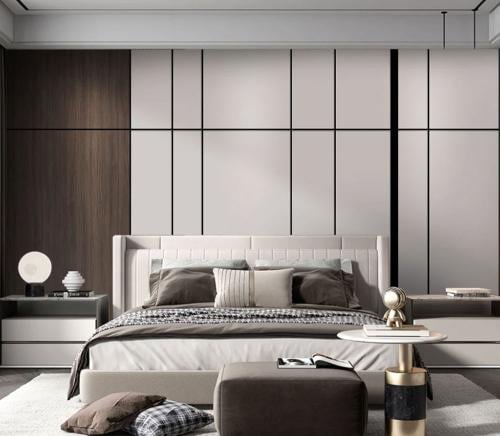 ورق جدران بتصميم الرخام والخشب GWM370020-2