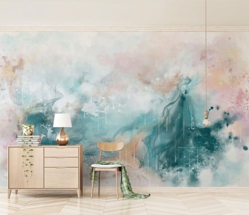 ورق جدران بتصميم الفن المائي - TT240301-2