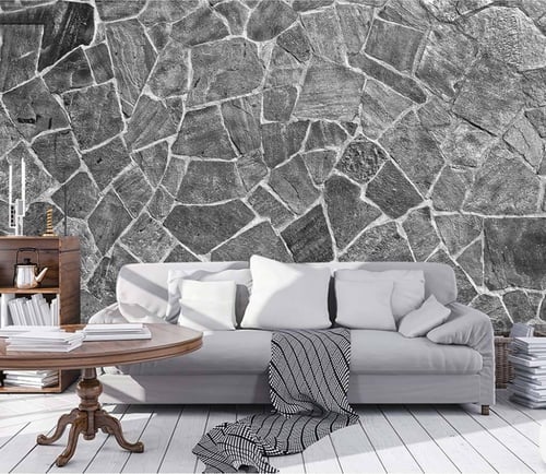 ورق جدران بتصميم الاحجار والطوب ST2402-6017