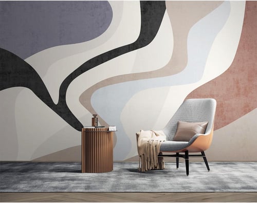 ورق جدران بتصميم الفن التجريدي البسيط TT2403-29329