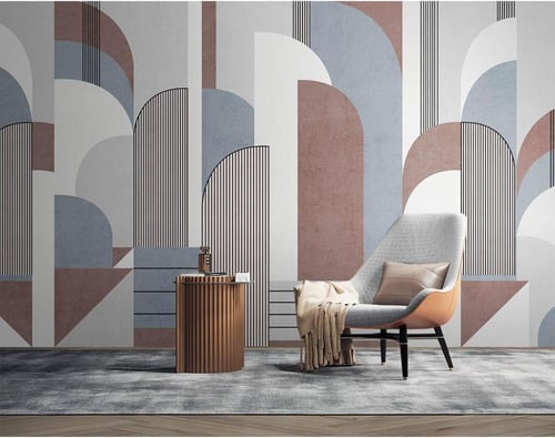 ورق جدران بتصميم أقواس هندسية TT2403-19223