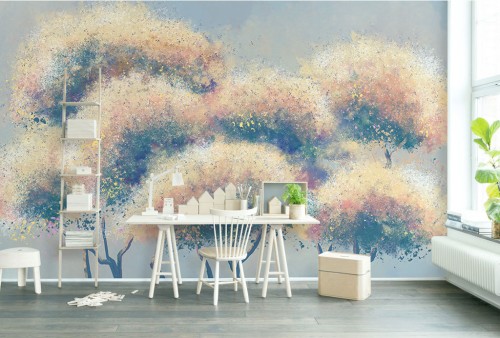 ورق جدران بتصميم الفن المائي - TT240316