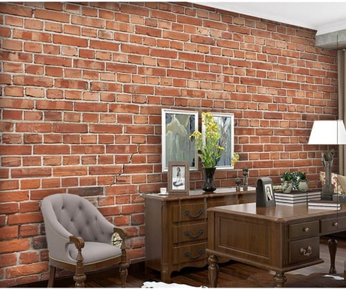 ورق جدران بتصميم الاحجار والطوب ST2402-6780