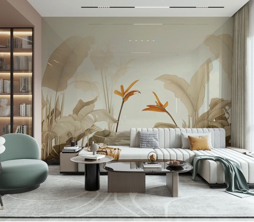 ورق جدران بتصميم الأوراق العتيقة TT2402-3330