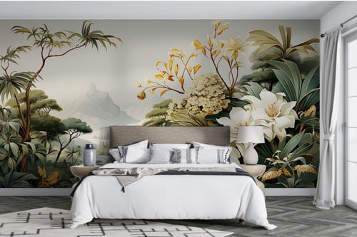 ورق جدران بتصميم الأوراق العتيقة TT2402-1349