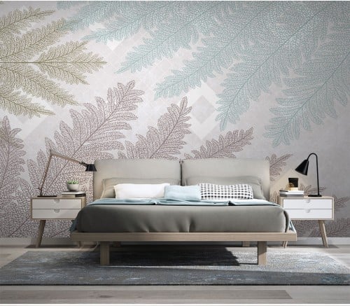 ورق جدران بتصميم الأوراق العتيقة TT2402-6182