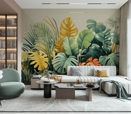 ورق جدران بتصميم الأوراق العتيقة TT2402-3338