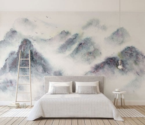 ورق جدران بتصميم الفن المائي - TT240324