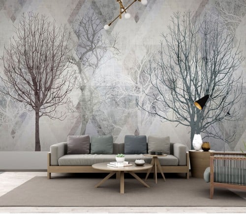 ورق جدران بتصميم الأوراق العتيقة TT2402-6178