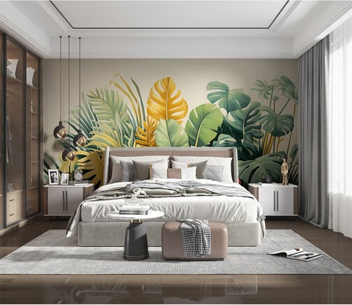 ورق جدران بتصميم الأوراق العتيقة TT2402-3338