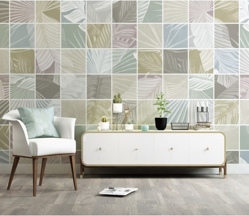 ورق جدران بتصميم الأوراق العتيقة TT2402-9780-3