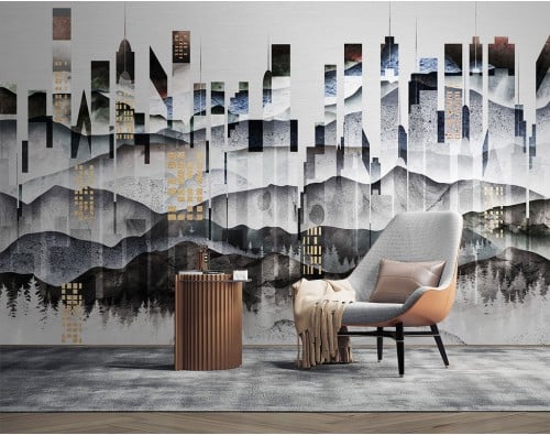 ورق جدران بتصميم فاخر بالحبر المعماري TT2403-37747