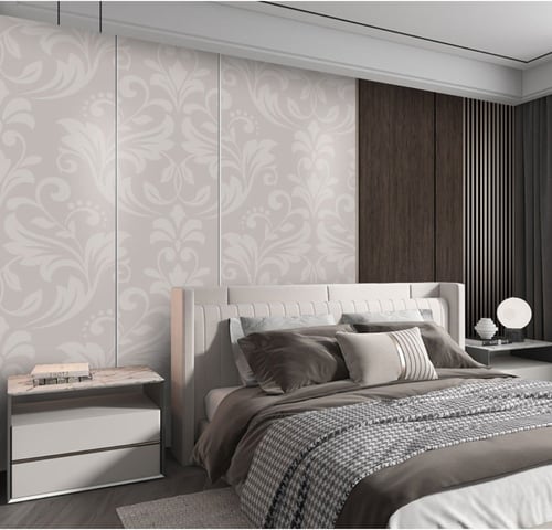 ورق جدران بتصميم الرخام والخشب GWM370016