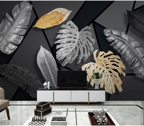 ورق جدران بتصميم الأوراق العتيقة TT2402-8877