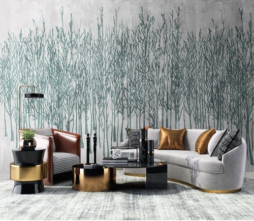 ورق جدران بتصميم الأوراق العتيقة TT2402-2768