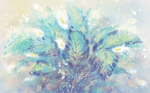 ورق جدران بتصميم الفن المائي - TT240419