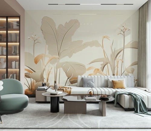 ورق جدران بتصميم الأوراق العتيقة TT2402-8709