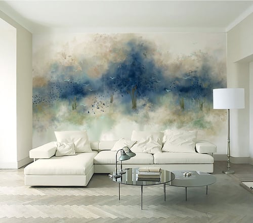 ورق جدران بتصميم الفن المائي - TT240314