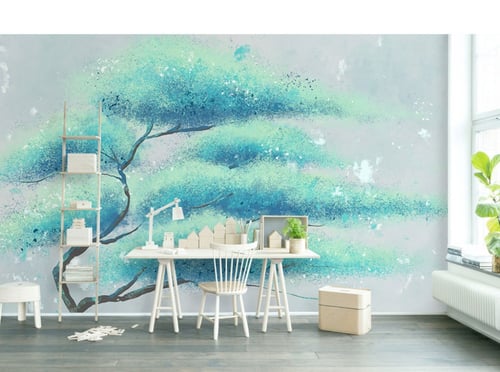ورق جدران بتصميم الفن المائي - TT240317