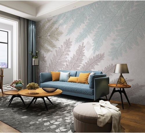 ورق جدران بتصميم الأوراق العتيقة TT2402-6182