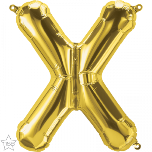 FOIL SMALL LETTER GOLD (عدد 5 قطع) X