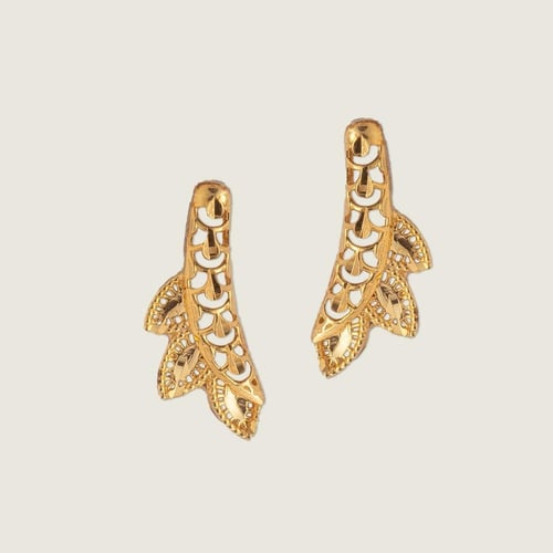 طقم ذهب عيار 21 بتصميم أوراق الشجر والزخارف البارز...